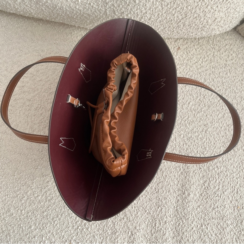 Zara Basket Bag - Dark Tan - Picture 2 of 6